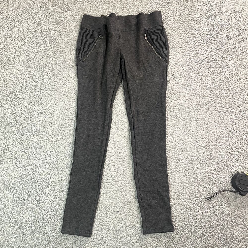 American Rag Women's Leggings Zip Pockets Gray Jegging Active Wear Large